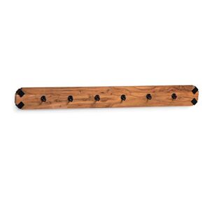 alaterre furniture ryegate solid wood with metal wall, natural coat hooks