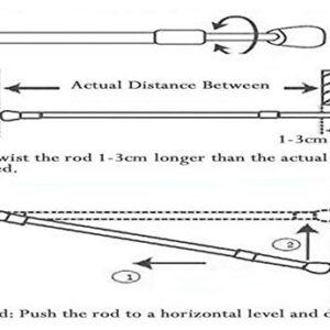 Wellgoods 1 Piece Small Spring Curtain Tension Rods Adjustable Extendable Rod for Cupboard Bathroom Window Closet -15.7 to 27.5 Inches