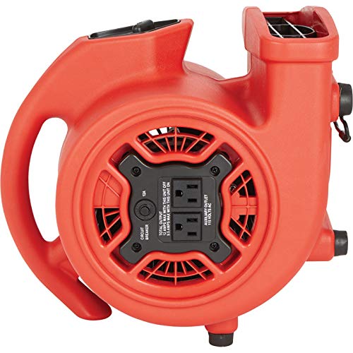 Ironton 1/8 HP Mini Air Mover/Dryer with Built-in Outlet - 500 CFM