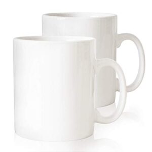 serami 28oz super large white coffee mugs. large handles and ceramic construction, set of 2