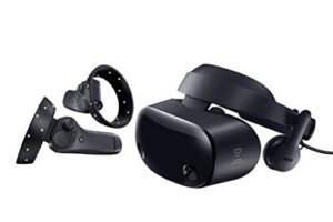 samsung hmd odyssey+ windows mixed reality headset with 2 wireless controllers 3.5" black (xe800zba-hc1us)