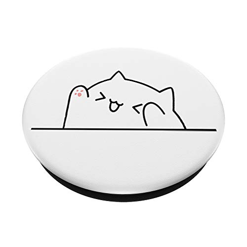 Cute Cheering Bongo Cat meme popsocket PopSockets PopGrip: Swappable Grip for Phones & Tablets