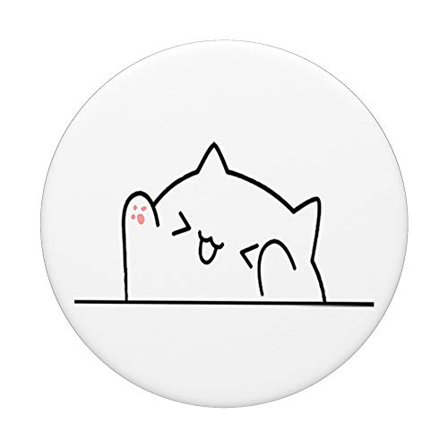 Cute Cheering Bongo Cat meme popsocket PopSockets PopGrip: Swappable Grip for Phones & Tablets