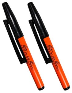 rite in the rain all-weather belt holster revmark pen, orange 2-pack, black 0.9mm ink (no. or91)