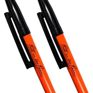 Rite in the Rain All-Weather Belt Holster RevMark Pen, Orange 2-Pack, Black 0.9mm Ink (No. OR91)