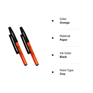 Rite in the Rain All-Weather Belt Holster RevMark Pen, Orange 2-Pack, Black 0.9mm Ink (No. OR91)