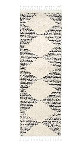 Amazon Brand – Rivet Contemporary Polypropylene Rug, 96" x 30", Ivory