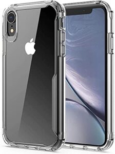effenx crystal clear iphone xr case, non-yellowing shockproof protective phone case slim thin tpu bumper cover [soft anti-scratch], 6.1 inch