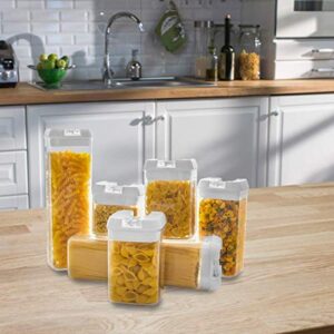 NUMYTON Airtight Food Storage Containers - 6Pcs - Pantry Organization and Storage - Pasta Containers for Pantry for Candy Bars, Chocolate, Twizzler, Toffee Candy, & Cereal