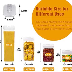 NUMYTON Airtight Food Storage Containers - 6Pcs - Pantry Organization and Storage - Pasta Containers for Pantry for Candy Bars, Chocolate, Twizzler, Toffee Candy, & Cereal