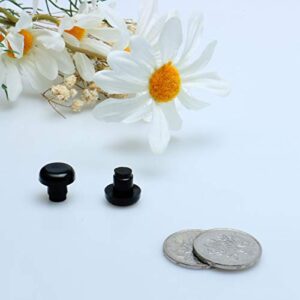 uxcell 100pcs 8mm Black Stem Bumpers Glide, Patio Outdoor Furniture Glass Table Desk Top Anti-Collision Embedded