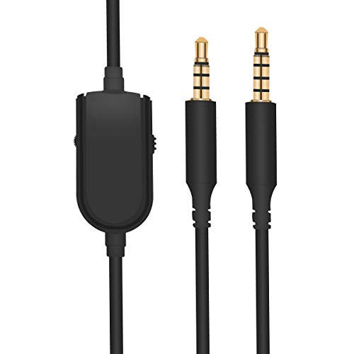 A40 Inline Mute Volume Control Cable Fit for Astro A10 and A40 Headsets, 3.5mm Audio Cord Lead Compatible with Xbox One, Play Station 4/PS4, Smartphone (Black)