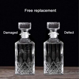 Decanter, Whiskey Decanter, Lead-Free Liquor Decanter 750ml, Glass Decanters For Alcohol