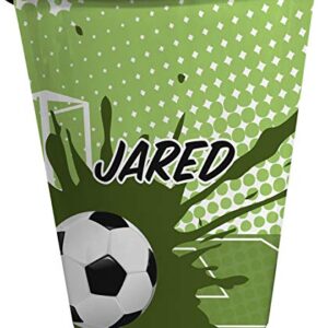 YouCustomizeIt Soccer Waste Basket - Single Sided (Black) (Personalized)