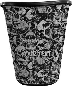 youcustomizeit skulls waste basket - double sided (black) (personalized)