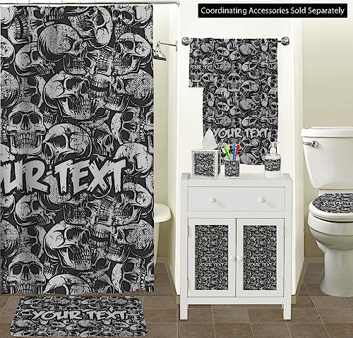 YouCustomizeIt Skulls Waste Basket - Double Sided (Black) (Personalized)