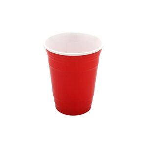 g.e.t. sc-16-r bpa-free reusable plastic red party cup tumbler only, 16 ounce, red (set of 12)