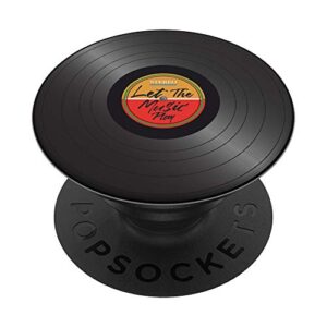 let the music play on record player vinyl lp popsockets popgrip: swappable grip for phones & tablets