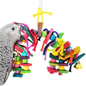 sungrow parrot toy, small & medium chewing bird toy for parakeet, sun conure, 1 piece