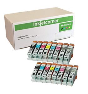 inkjetcorner compatible ink cartridges replacement for cli-42 cli42 for use with series pro-100 (2 black, 2 cyan, 2 magenta, 2 yellow, 2 photo cyan, 2 photo magenta, 2 gray, 2 light gray, 16-pack)