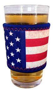 koverz neoprene coffee sleeve, cup grip, drink holder, pint sleeve - american flag