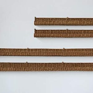 Creative Co-Op Handwoven Rattan Wall Shelf, 60 Inch x 5 Inch, Brown