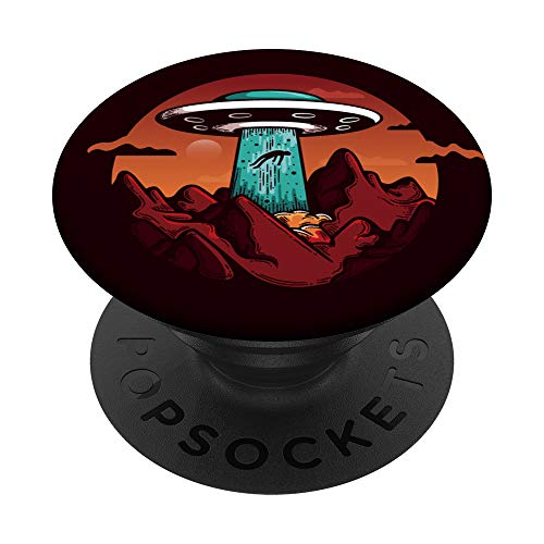 Aliens Abducting people into Flying UFO Saucer Abduction PopSockets PopGrip: Swappable Grip for Phones & Tablets