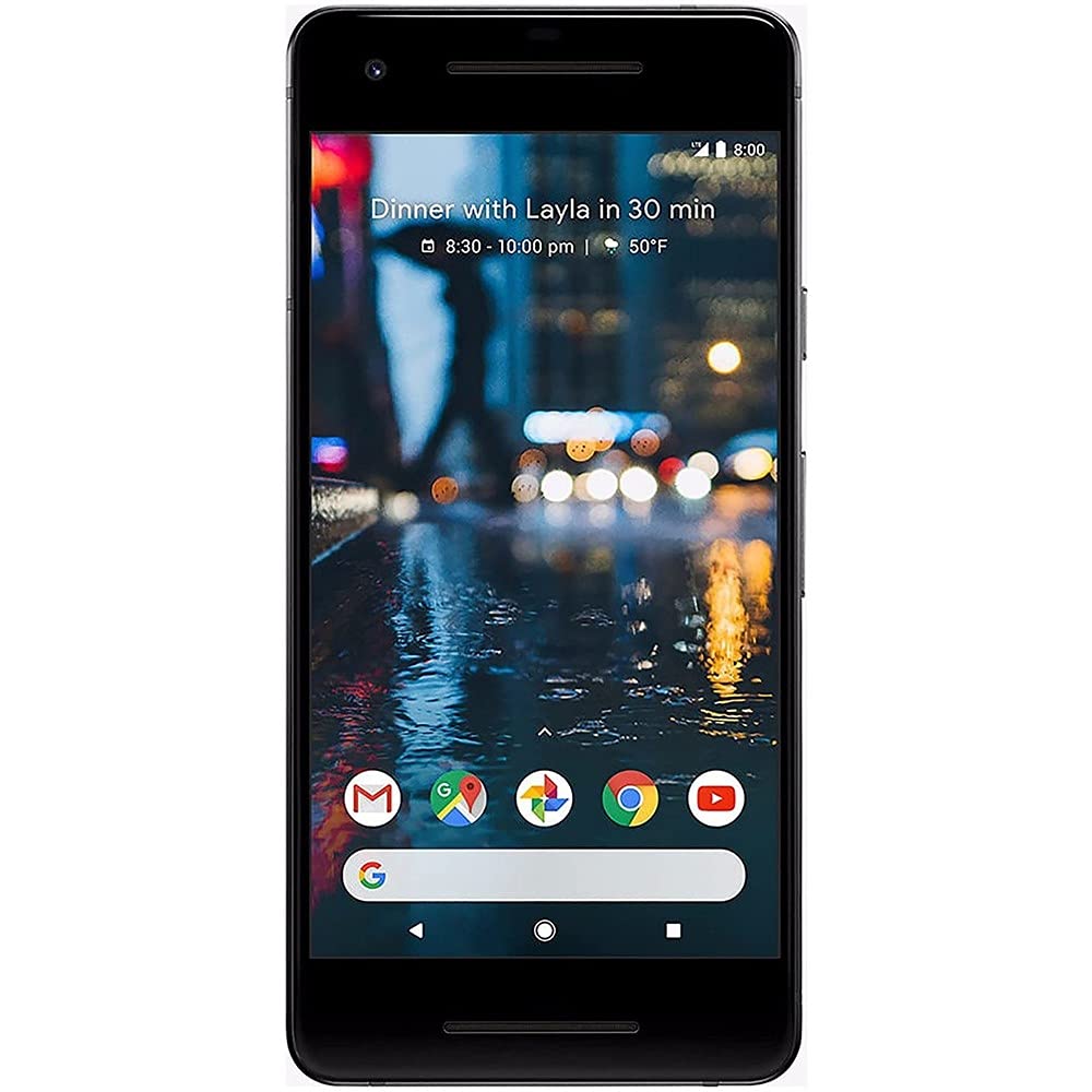 Google Pixel 2 G011A Factory Unlocked 128GB Just Black - (Renewed)