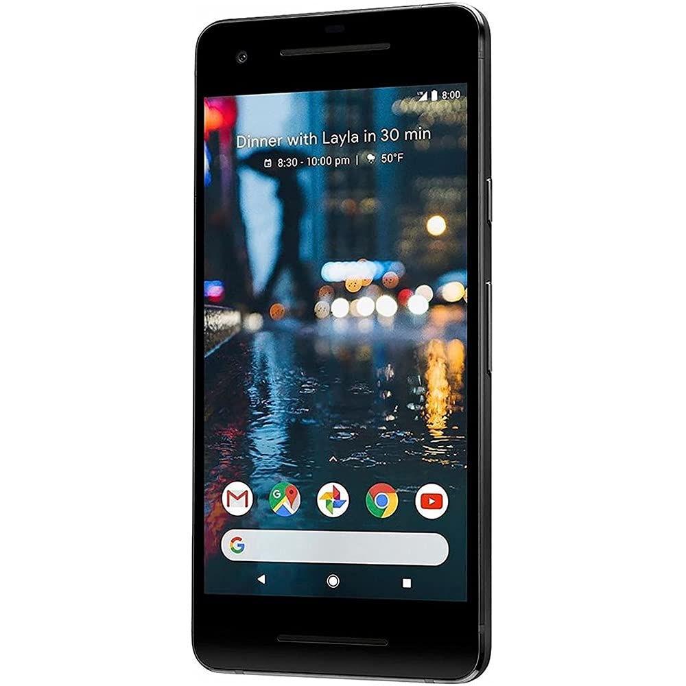 Google Pixel 2 G011A Factory Unlocked 128GB Just Black - (Renewed)