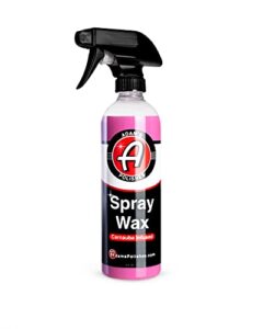 adam's spray wax 16oz - premium infused carnauba car wax spray for shine, polish & top coat paint protection | car wash enhancer & clay bar lubricant | car boat motorcycle rv detailing