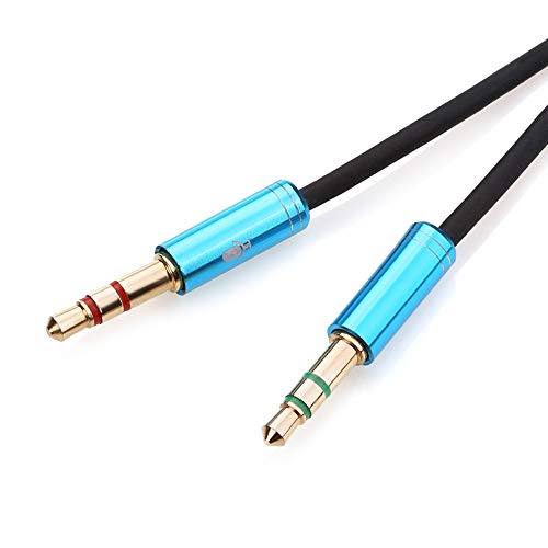 NANYI Headset Splitter Cable for PC 3.5mm Jack Headphones Adapter Convertors for PC 3.5mm Female with Headphone/Microphone Transform to 2 Dual 3.5mm Male for Computer Y Splitter Audio, (Bule)