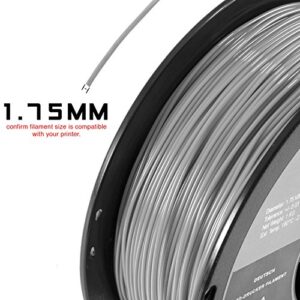 HATCHBOX 1.75mm Silk Silver PLA 3D Printer Filament, 1 KG Spool, Dimensional Accuracy +/- 0.03 mm, 3D Printing Filament