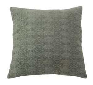 deco 79 modern square cotton pillow 7"w x 18"h light green