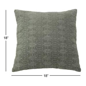 Deco 79 Modern Square Cotton Pillow 7"W x 18"H Light Green