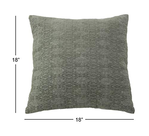 Deco 79 Modern Square Cotton Pillow 7"W x 18"H Light Green