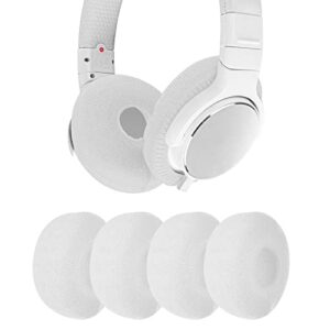 geekria 2 pairs flex fabric headphones ear covers, washable & stretchable sanitary earcup protectors for on-ear headset ear pads, sweat cover for warm & comfort (s/white)