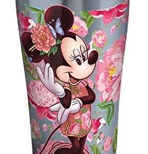 Tervis Triple Walled Disney - Minnie Mouse Floral Insulated Tumbler Cup Keeps Drinks Cold & Hot, 20oz, Stainless Steel