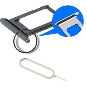MMOBIEL SIM Card Slot Tray Holder Replacement Compatible with iPhone XR - 6.1 inch - 2018 - Incl. Rubber Gasket and Sim Pin - Black