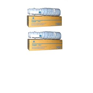 tn414 genuine konica minolta toner cartridge 2 pack, a202030, 25000 page-yield per ctg, black