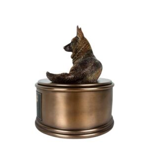 Perfect Memorials Custom Engraved German Shepherd Figurine Cremation Urn