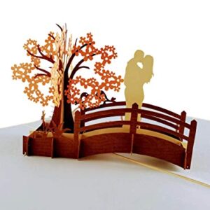 iGifts And Cards Happy 30th Anniversary 3D Pop Up Greeting Card -Soulmates, Celebration, Marriage, Being Together, Celebrate a Milestone, Pearl, Love Bridge, Congratulations, Romantic, WOW