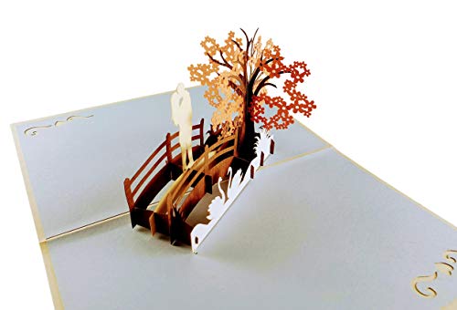 iGifts And Cards Happy 30th Anniversary 3D Pop Up Greeting Card -Soulmates, Celebration, Marriage, Being Together, Celebrate a Milestone, Pearl, Love Bridge, Congratulations, Romantic, WOW