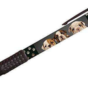 Dog Themed Ballpoint Pens with Grip - 5 Pack (Made in USA) (English Bulldog)