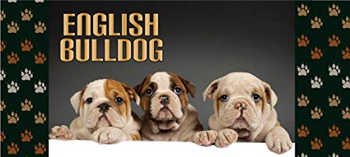 Dog Themed Ballpoint Pens with Grip - 5 Pack (Made in USA) (English Bulldog)