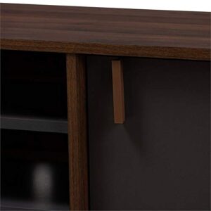 Baxton Studio Samuel Modern TV Stand in Brown and Dark Grey