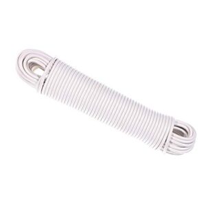 west coast paracord plastic clothesline – 5/32 inch or 7/32 inch – white, fiber reinforced, durable (50 or 100 feet long)