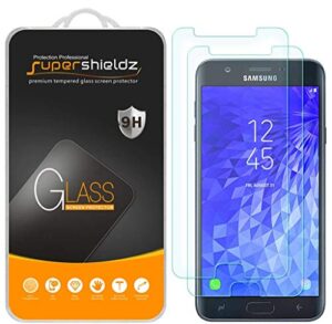 (2 pack) supershieldz designed for samsung (galaxy j7 crown) tempered glass screen protector, anti scratch, bubble free