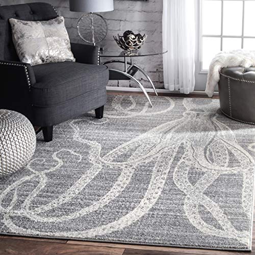 nuLOOM Thomas Paul Octopus Area Rug, 6' 7" x 9', Grey