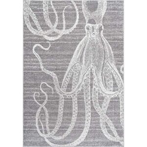 nuLOOM Thomas Paul Octopus Area Rug, 6' 7" x 9', Grey