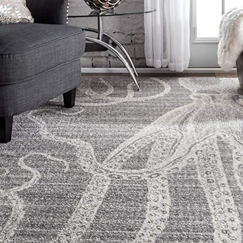 nuLOOM Thomas Paul Octopus Area Rug, 6' 7" x 9', Grey